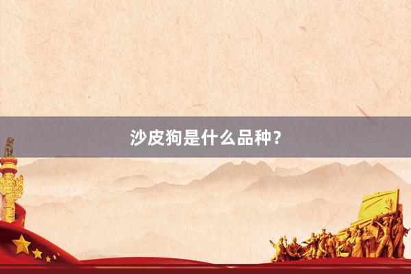 沙皮狗是什么品种？