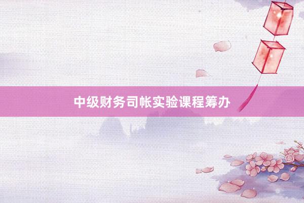 中级财务司帐实验课程筹办